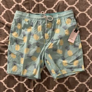 Men’s pineapple swim trunks